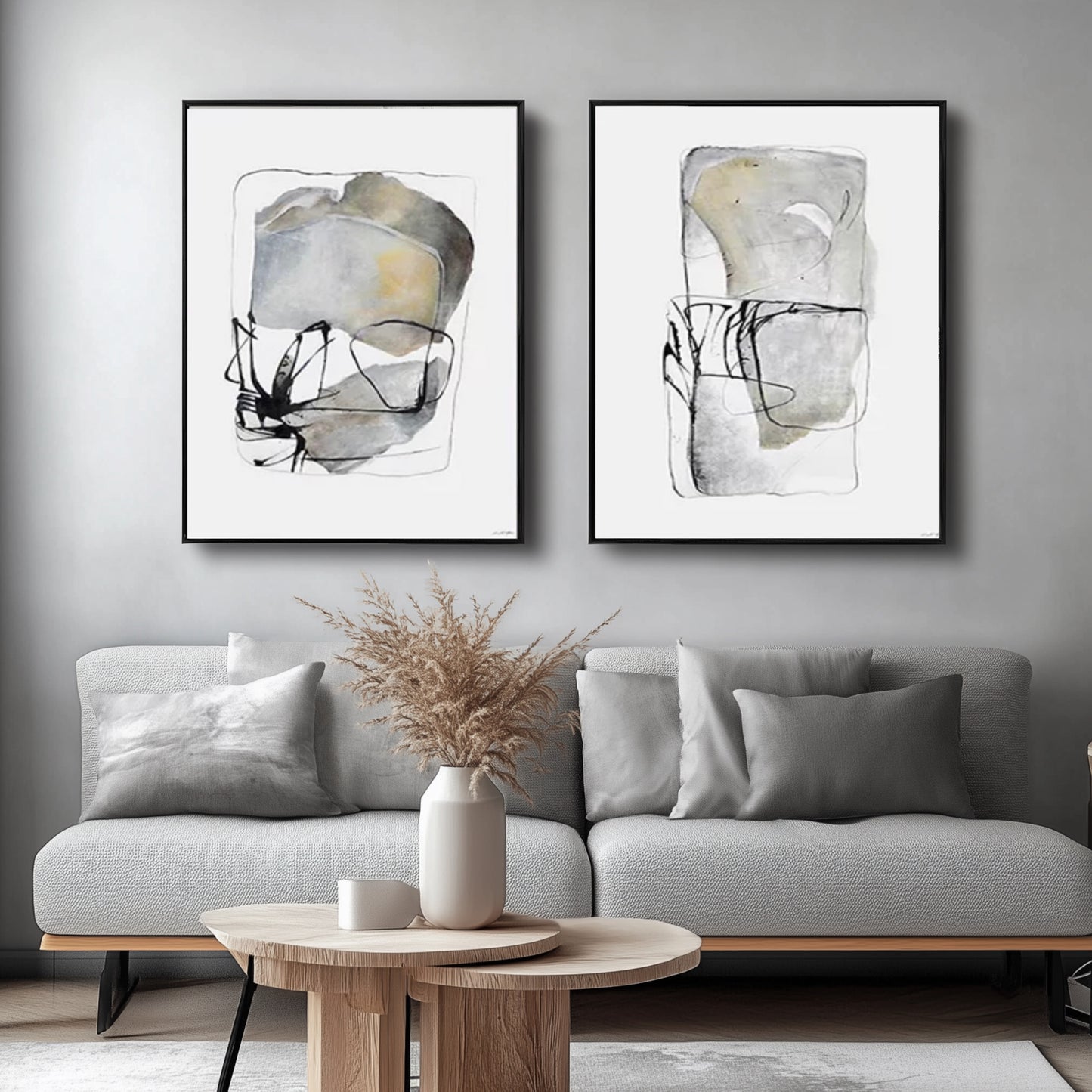 “Cyclades” Hand Painted Canvas Set