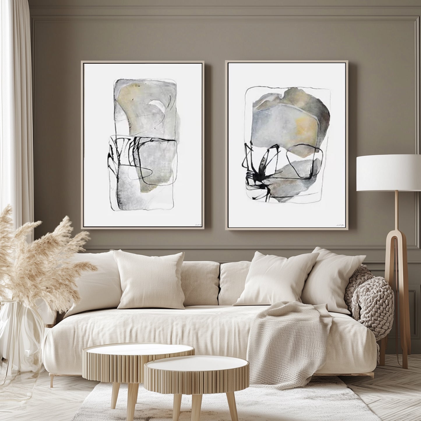 “Cyclades” Hand Painted Canvas Set