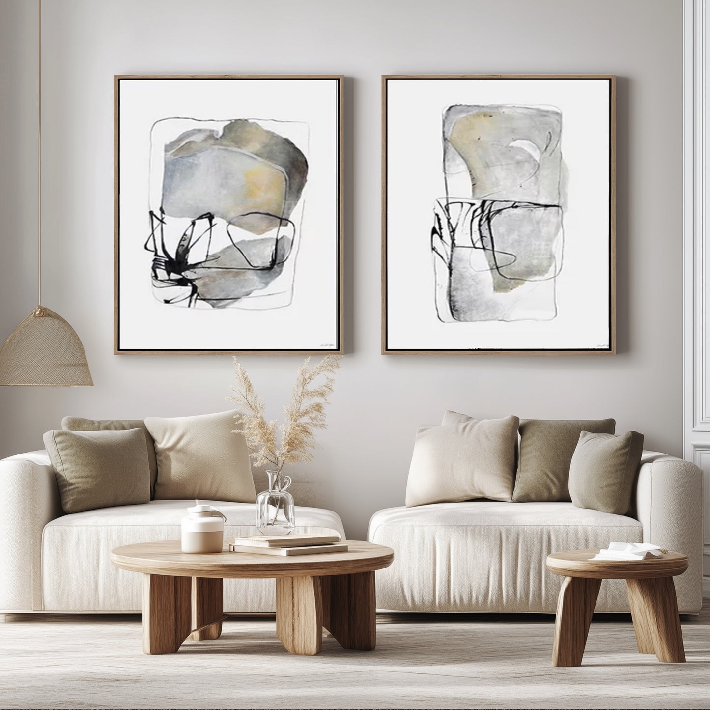 “Cyclades” Hand Painted Canvas Set