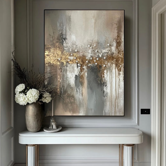 “Oyster” Hand Painted Canvas