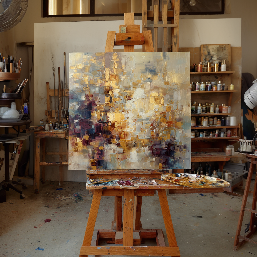 Aviano Luxe "Whispers Of Gold" Limited Oil Painting