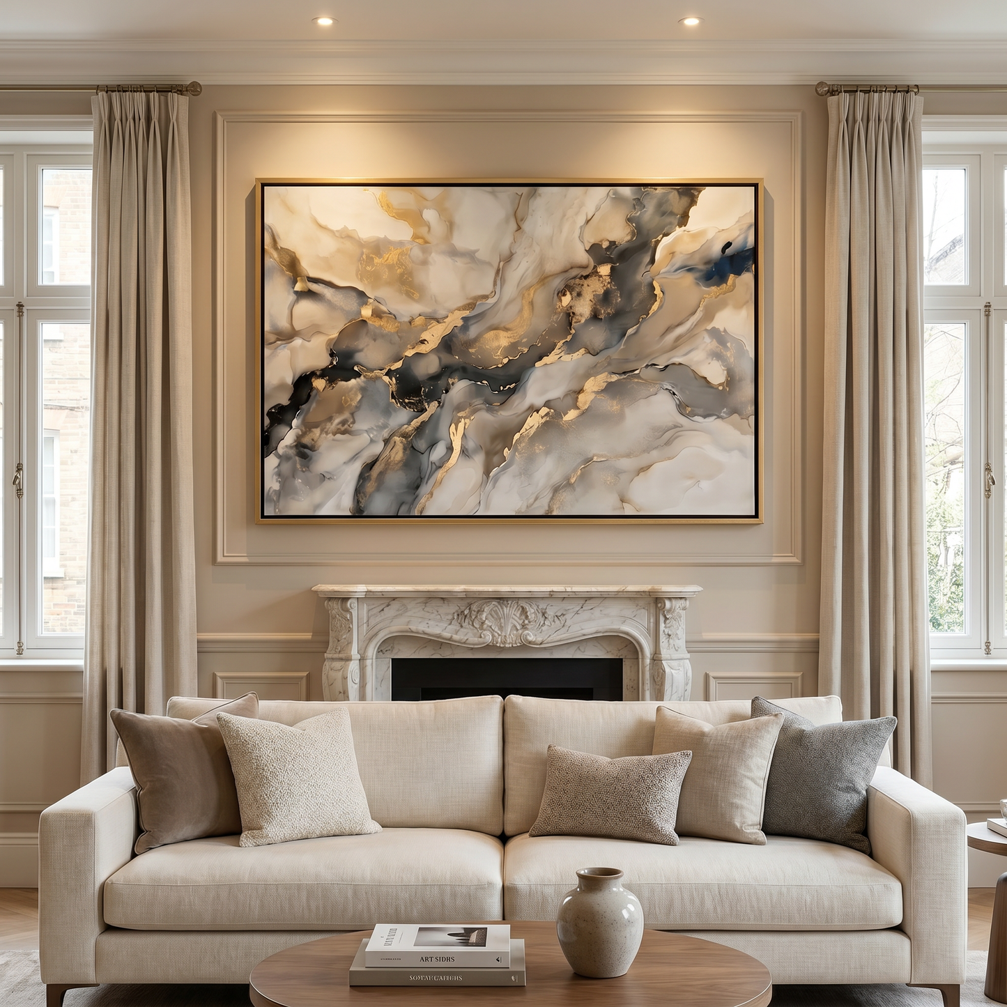 “Foils” Hand Painted Canvas