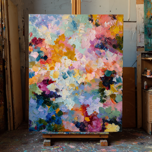 Aviano Luxe "Celestial Bloom" Limited Oil Painting
