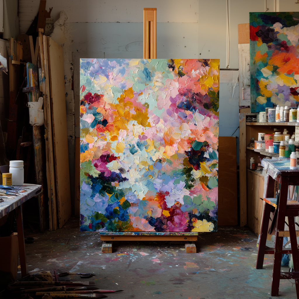 Aviano Luxe "Celestial Bloom" Limited Oil Painting